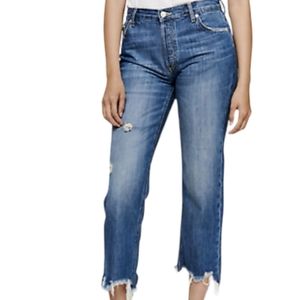 Free People Maggie Mid Rise Straight Leg Jeans